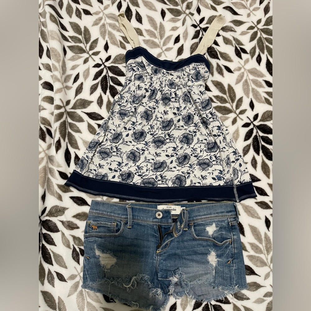 Abercrombie Kids Distressed Jeans Short Girl SZ 14